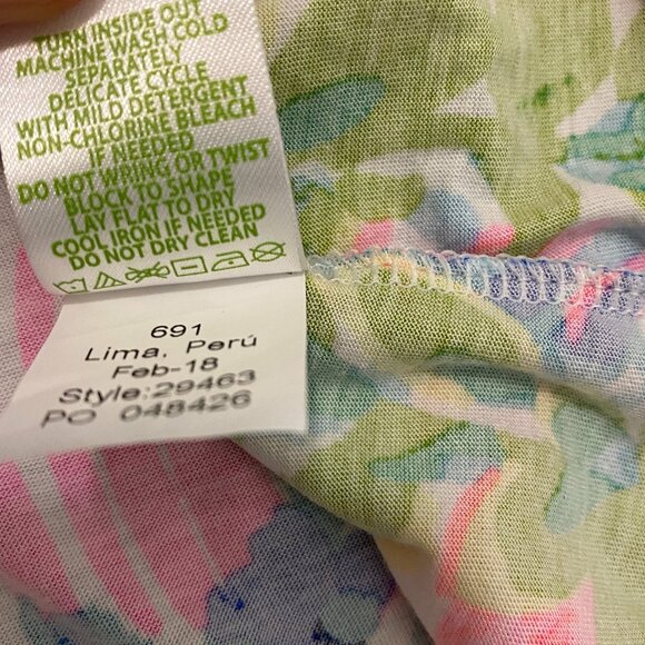 Lilly Pulitzer Lula Floral Ruffle Sleeve Top Size XS NWT - Picture 6 of 6